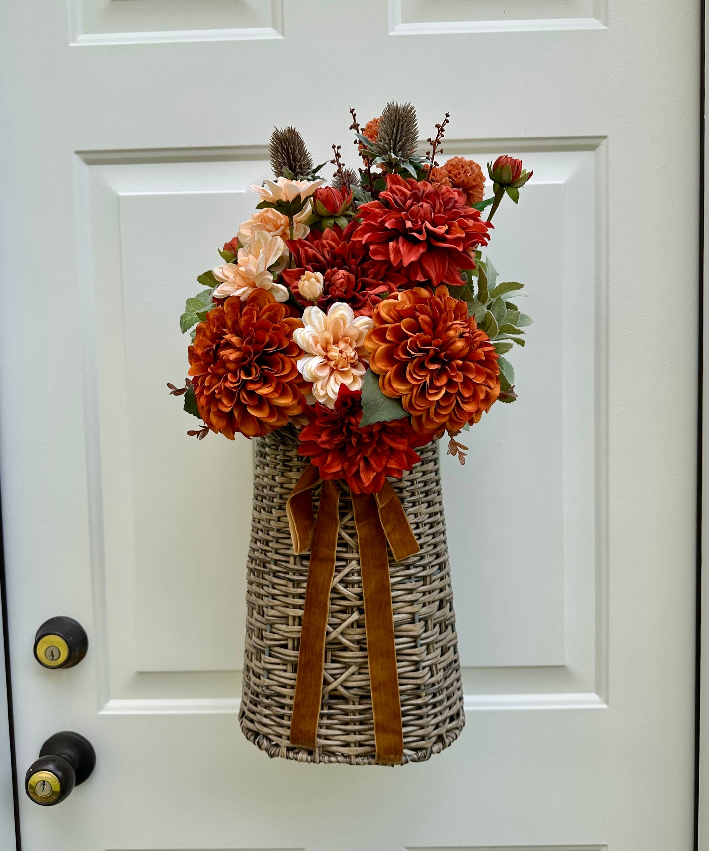 Pumpkin Spice & Velvet Door Basket